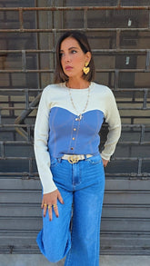 MAGLIA CORSETTO BEIGE